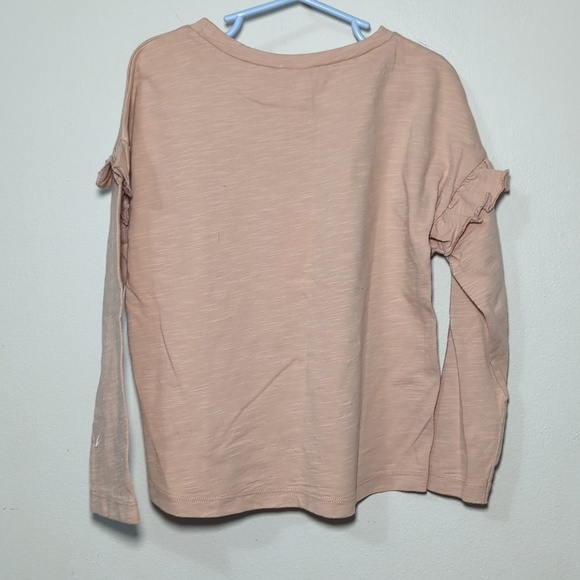 Rylee + Cru Just Believe Pink Ruffle Top 100% Cotton New Girls Size 8-9 - Picture 7 of 7